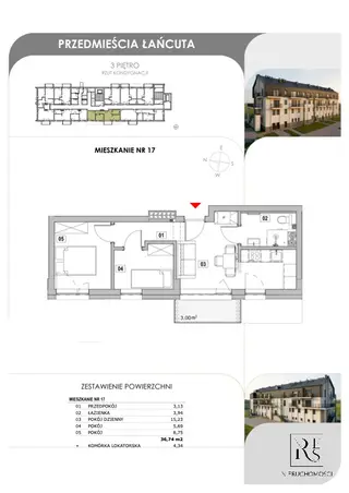 3 pokoje/ 36,74 m²/ Głuchów/Łańcut! - zdjęcie 9