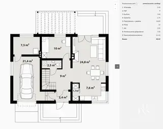 Wilkowyja/ 7,5 ara/ 152,90 m2/ garaż w bryle/  4 sypialnie! - zdjęcie 3